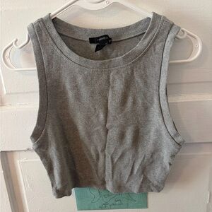 Forever 21 Heather Gray Ribbed Crop Top